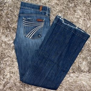 7 for all mankind, dark wash jeans. Size 26.